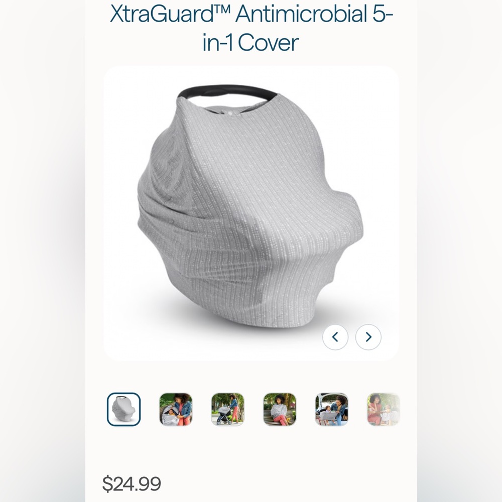EUC Munchkin Brica XtraGuard Antimicrobial 5-in-1 Cover - Gray